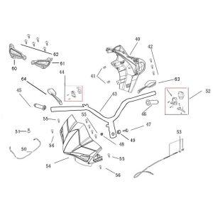 Stuur - Onderdelen stuur AGM R8 flat mat antraciet