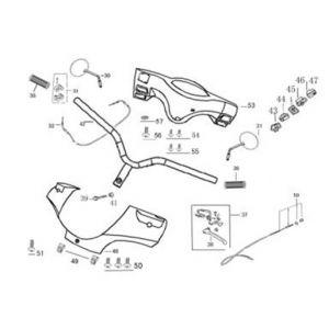 Stuur - Onderdelen stuur China Zip mat antraciet Euro 4