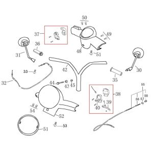 Stuur - Onderdelen stuur BTC Riva II donkerblauw