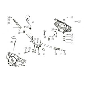 Stuur - Onderdelen stuur Kymco Like 200i Zwart