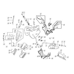 Stuur - Onderdelen stuur Kymco Xciting 400i Geel