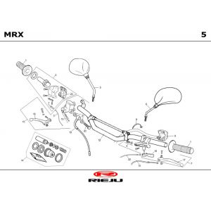 Stuur - Onderdelen stuur - Spiegels Rieju MRX castrol 2001 2-takt
