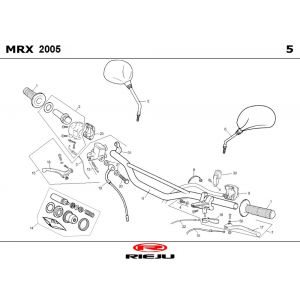 Stuur - Onderdelen stuur - Spiegels Rieju MRX zwart 2006 2-takt