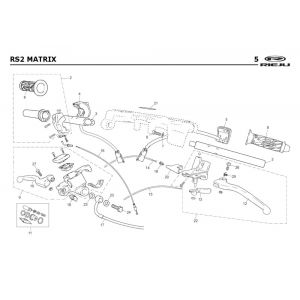 Stuur - Onderdelen stuur Rieju Rs2 blauw 2005 2-takt