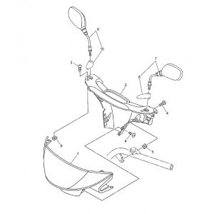 Stuurkappen- Spiegels Yamaha Neo's 50 2-takt AC 2003-2008