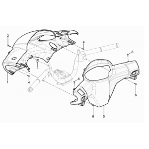 Stuurkappen Piaggio Typhoon 50 2-takt Euro 3 2011