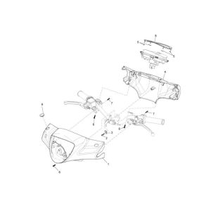 Stuurkappen Piaggio Liberty 4-takt wit 595