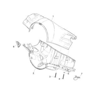 Stuurkappen Vespa Primavera 50 4-takt 2V wit fusion 544