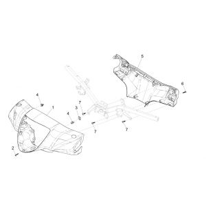 Stuurkappen Piaggio Liberty 125 IGET 3V ABS Euro 5