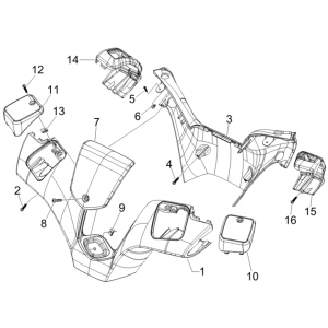 Stuurkappen Piaggio MP3 300 LT Sport 2009-2014
