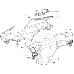 Stuurkappen Piaggio Zip 50 SP 2-takt LC 2006-2013