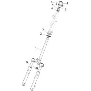 Voorvork - Balhoofdstel Piaggio Liberty 125 IGET 3V ABS Euro 5