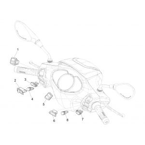 Stuurschakelaars Piaggio Medley 125 IE ABS Euro 4 2016-2019