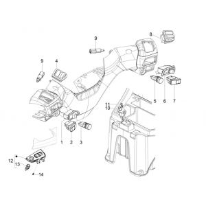 Stuurschakelaars Piaggio MP3 300 HPE / 300 HPE Sport ABS Euro 5 2020-2022