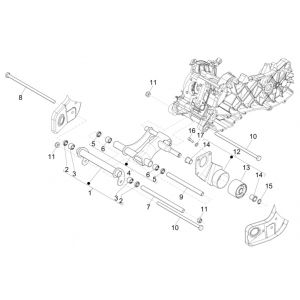 Motorophanging Piaggio Zip 50 4-takt IGET 3V Euro 4