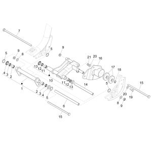 Motorophanging Piaggio Liberty 125 IGET 3V IE ABS Euro 4 2015-2019
