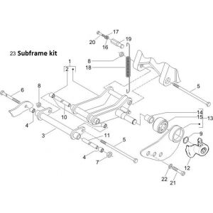 Motorophanging Piaggio Zip 2000 4-takt AC
