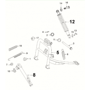 Suspension - stand Peugeot Django 4-takt E5
