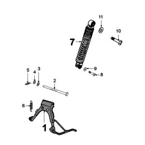 Suspension and stand Peugeot Kisbee 2-takt