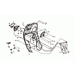 Voorkap - Knipperlichten voorzijde Sym Fiddle III mat brown (BR-497U)