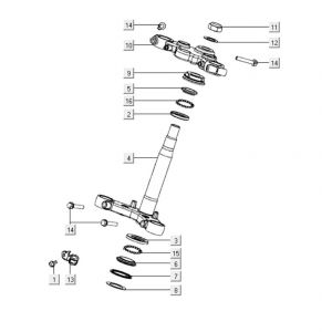 Kroonstuk - Balhoofdstel Kymco K-Pipe 125
