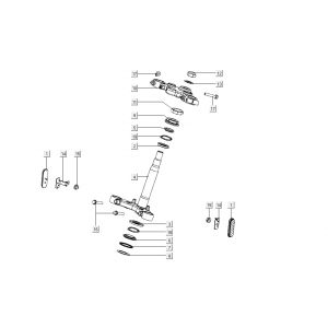 Kroonstuk - Balhoofdstel Kymco K-Pipe 4-takt Wit