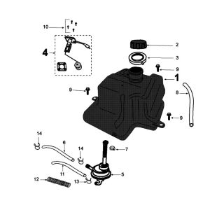 Tank and pump Peugeot Kisbee 2-takt