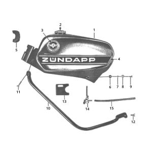 Benzinetank - Benzinekraan Zundapp GTS 50 517-40L5