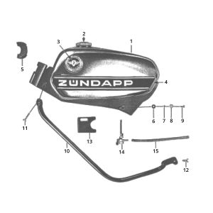 Benzinetank - Benzinekraan Zundapp GTS 50 517-40L0