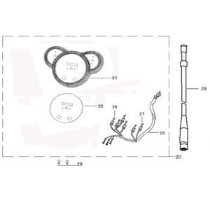 Kilometerteller - Cockpit China Joy mat antraciet