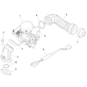 Carburateur Piaggio Zip 2000 4-takt AC