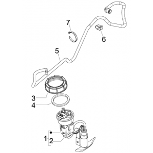 Benzinepomp Piaggio Beverly 125 RST 4V Euro 3 2010-2015