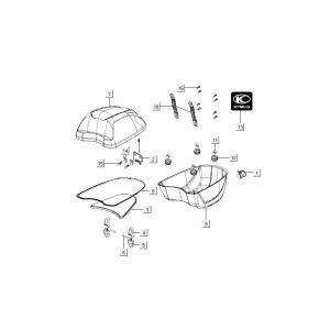 Topkoffer Kymco Like 4-takt zwart glans