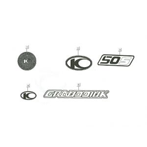 Emblemen - Stickers - Logo Kymco Grand Dink 2-takt Champagne