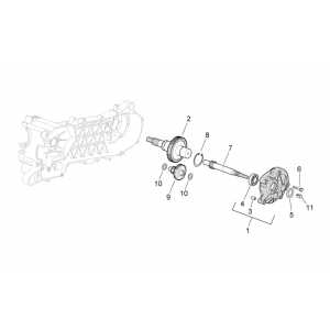 Vertanding - Overbrening  Aprilia SR 50 LC (injectie en carburateur) 2004-2009