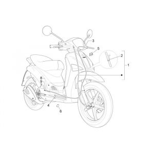 Kilometertellerkabel - Achterremkabel Piaggio Liberty 4-takt