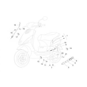 Kilometertellerkabel - Achterremkabel Piaggio Zip 2000 2-takt AC