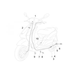 Kilometertellerkabel - Achterremkabel Piaggio New Fly 4-takt 2V