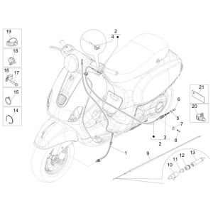 Kabels Vespa LX 50 2-takt AC