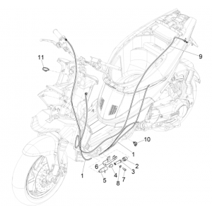 Gaskabel Piaggio NRG Power 50 2-takt LC Euro 4
