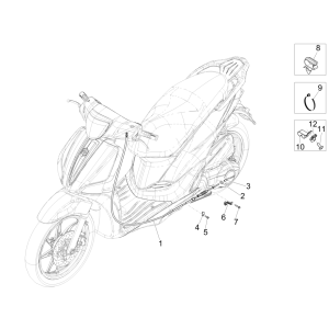 Achterremkabel Piaggio Liberty 50 4-takt AC IGET 3V Euro 5