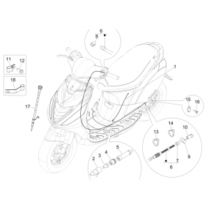 Gaskabel Piaggio Zip 50 SP 2-takt LC 2006-2013