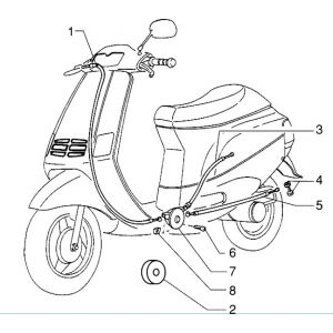 Gaskabel - Achterremkabel Piaggio Zip RST 50 2-takt AC