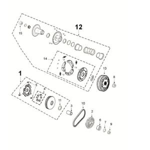 Transmission Peugeot Speedfight 4 50i E5