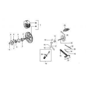 Trapas - Cranks - Pedalen 2 Puch Maxi