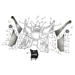 Treeplank China Retro koffie creme