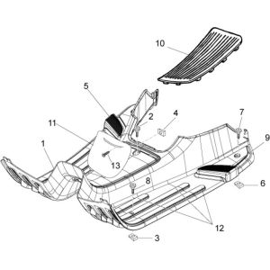 Treeplank Vespa LX 50 4-takt 2V AC 25km/u bruin marrone 112/A