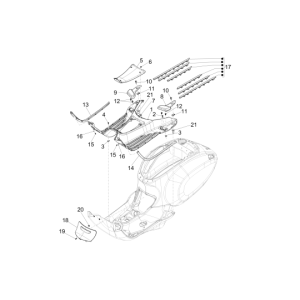 Treeplank Vespa Primavera 50 4-takt IGET 3V Euro 4 Rood Dragon 894