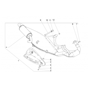 Uitlaat Piaggio NRG Power 50 2-takt LC Euro 4
