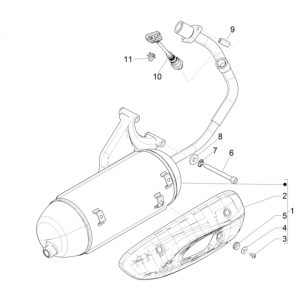 Uitlaat Piaggio Liberty 50 4-takt AC IGET 3V Euro 5